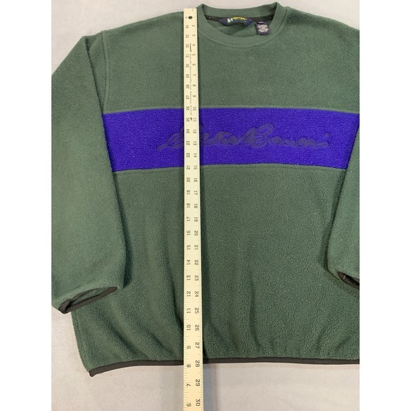 Eddie Bauer EBTek Color Block Fleece Made in Canada Large VTG 90s Gorpcore - Picture 6 of 7